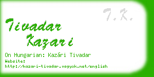 tivadar kazari business card